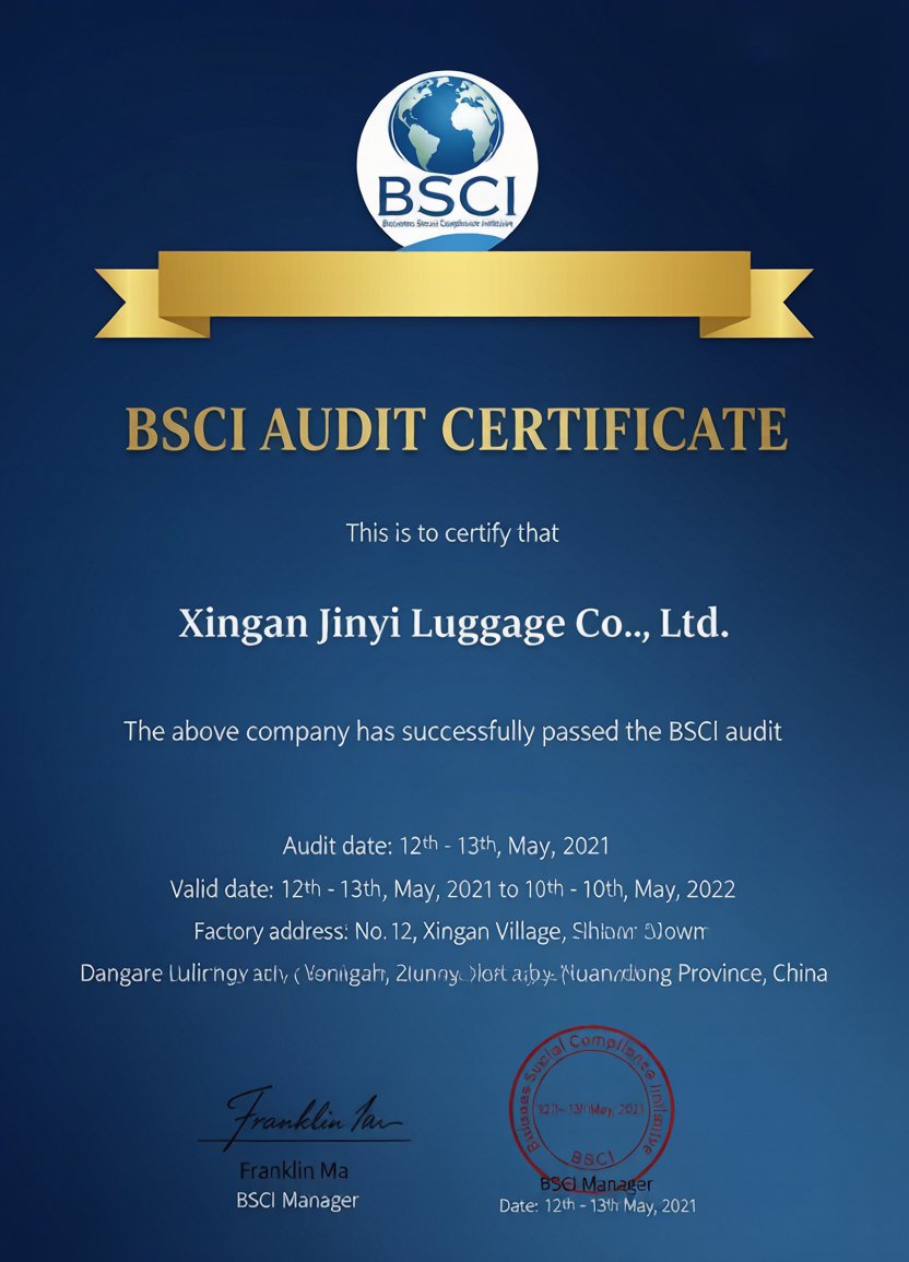 BSCI Audit Certificate