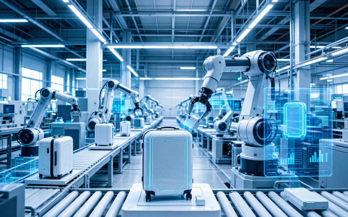 AI powered luggage factory