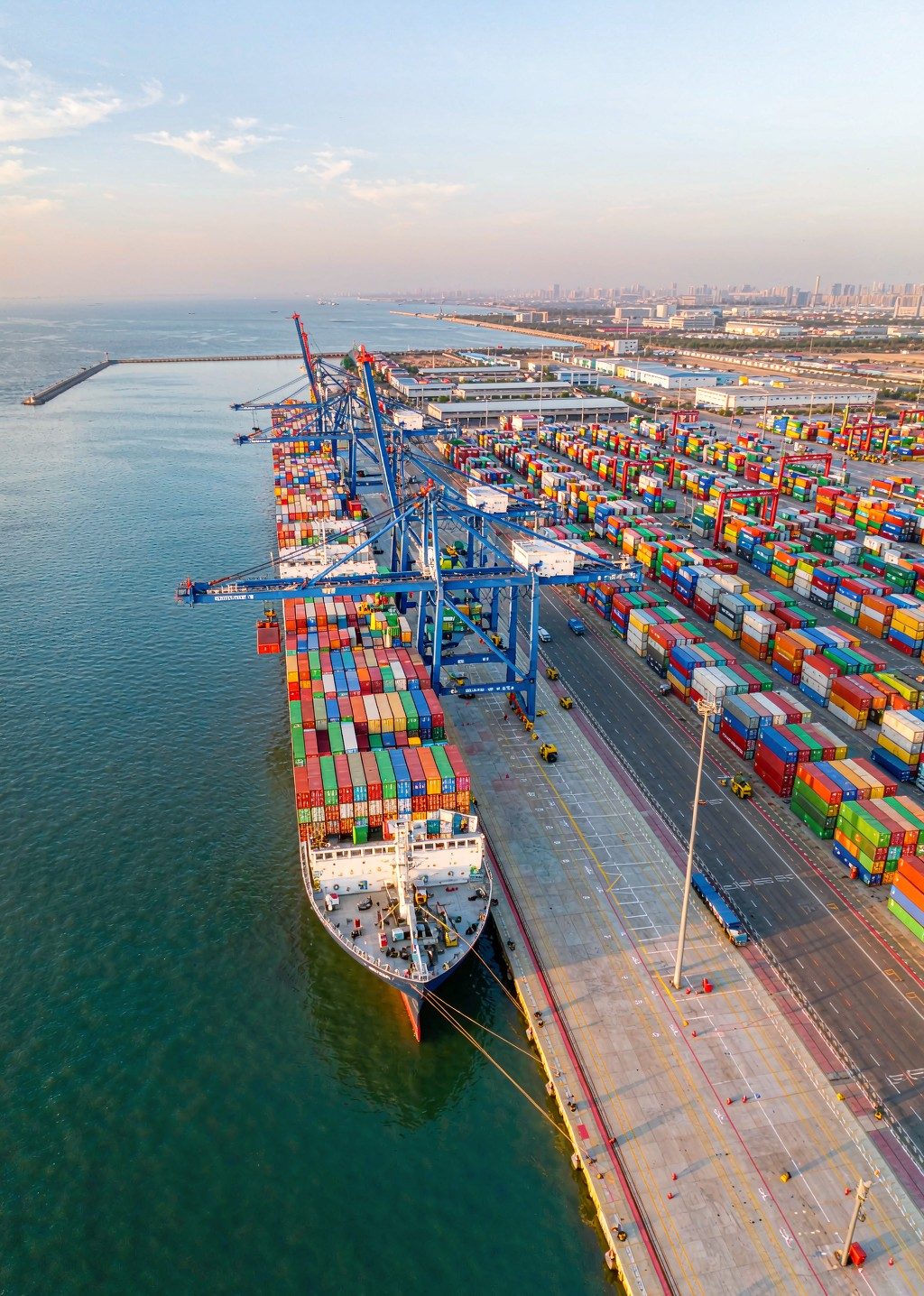 Global logistics containers and truck