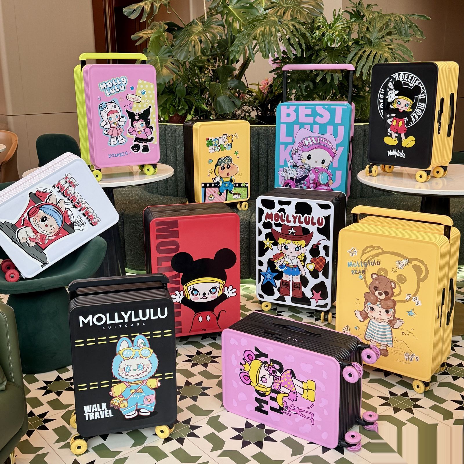 Custom printed luggage collection 1