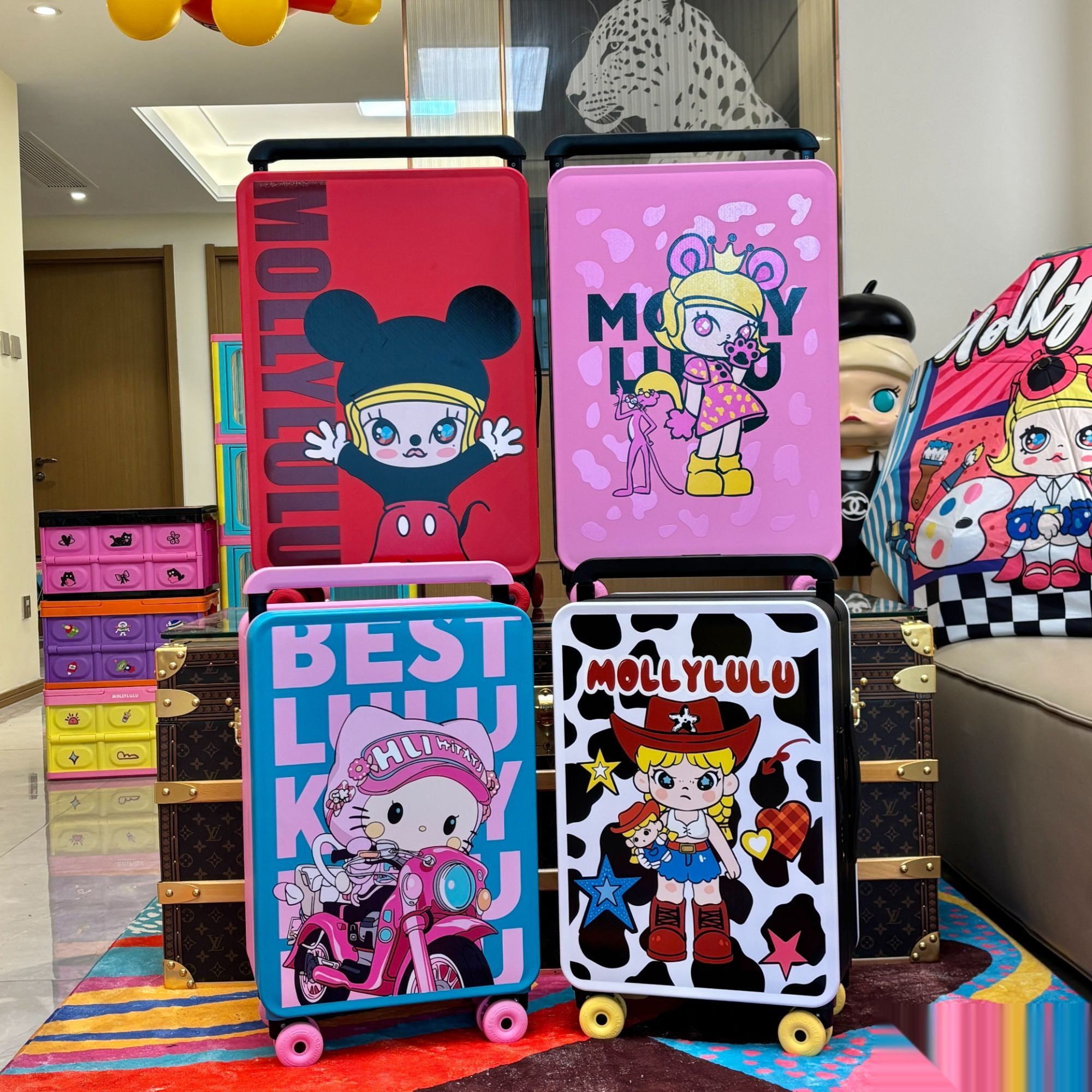 Custom printed luggage collection 4